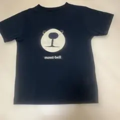 mont-bell クマ顔プリント Tシャツ ネイビー
