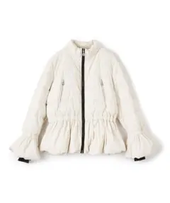 MONCLER BRUNECフリル付きダウンジャケット ベージュ　0サイズ MONCLER BRUNECフリル付きダウンジャケット ベージュ 0サイズ - メルカリ