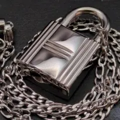 極美品 HERMES シルバー南京錠 ネックレス エルメス カデナ 15のサムネイル