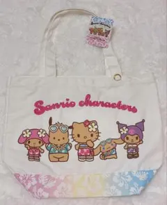 サンリオ　トコナツバケーションデザインシリーズ　トートバッグ　日焼け　キティ