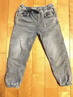 H&M エイチアンドエム　ジョガーパンツ　デニムパンツ　フリルリボン