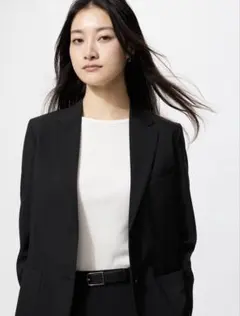 ★新品タグ付き★ UNIQLO ユニクロ リブボートネックT オフホワイト S