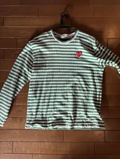 PLAY COMME des GARÇONS ロンT 緑　ボーダー