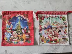 東京ディズニーリゾート 巾着袋 3枚セット クリスマス - メルカリ