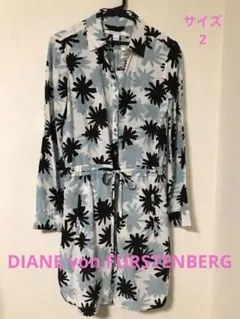 DIANEvonFURSTENBERG ダイアン 花柄 長袖ワンピース　サイズ2