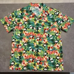 アメリカ購入/新品）Disney ディズニー ミッキー総柄 アロハシャツ L/G