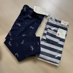 UNIQLO レギンスパンツ　スパッツ 100 ボーダー　ユニコーン　七分丈