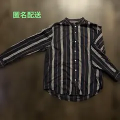 SHIPS Colors ネイビー ストライプ 長袖シャツ M