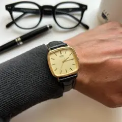 Vintage 80s】SEIKO レクタンギュラー ローマン ブラック文字盤 - メルカリ