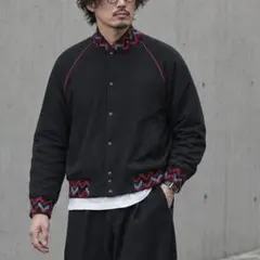 【m419】80s-90s WestArk USA製 ネイティブ柄 短丈 M