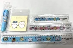 ⑤ちいかわ 文房具セット 定規 メモ帳 ペン型消しゴム　５点セット
