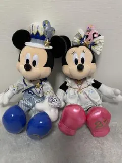 タイムトゥシャイン　ミッキーミニー　ぬいぐるみ　ディズニーシー20周年