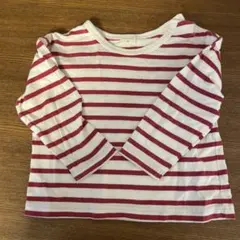 SIMPLE FREE 赤白ストライプ 長袖Tシャツ 90