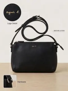 agnes b. ショルダーバッグ ブラック