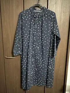 UNITED ARROWS ドット柄 ロングシャツワンピース ネイビー 36 - メルカリ