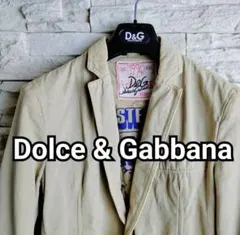 ドルチェ&ガッパーナ　テーラードジャケット　M〜L相当　コットン生地　ビックロゴ