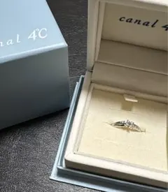 4℃ エターナルシルバーリング 7号　K10 箱あり