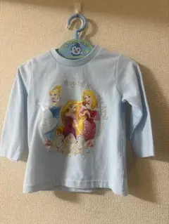 水色 プリンセス 長袖カットソー　ディズニー　90cm