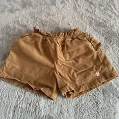 ミキハウス　ホットビスケット　ブラウン フリル付きハーフパンツ