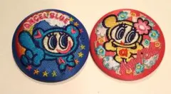 刺繍缶バッチ　ナルミヤ　エンジェルブルー　ナカムラくん　ハナちゃん