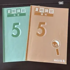 四谷大塚予習シリーズ　夏期講習５年理社