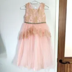 120ピンク 女の子 セレモニードレス フォーマル 結婚式 発表会
