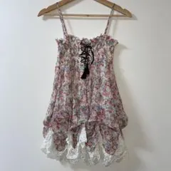 花柄 ミニ ワンピース LIZLISA 風