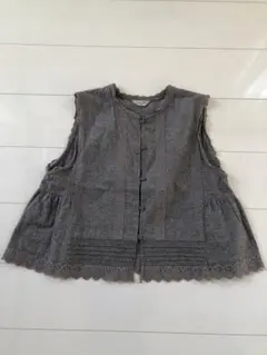 【サマンサモスモス】裾スカラップレースベスト