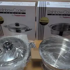 未使用　レインボークッカー　内径21cm 寸胴鍋　タッパーウエア　両手鍋 タッパーウェア レインボークッカー 21cm寸胴鍋【訳あり】 - メルカリ