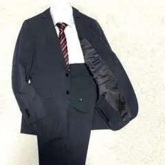 未使用級 スーツカンパニー 洗える セットアップ スーツ ダークグレー