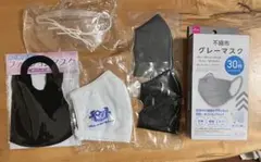 マスクまとめ売り　不織布　ファッションマスク　プラスチック　計16点