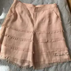 La moda Go ショートパンツ ピンク フリンジデザインのサムネイル