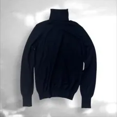 T-174 IÉNAイエナ ネイビータートルネック ニット 長袖 ウールセーター