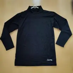 Curves ブラックハイネック長袖Tシャツ M