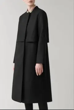 UNITED ARROWS Aラインノーカラーミドル丈コート ブラック 34 - メルカリ