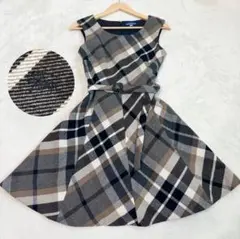【完売品✨】バーバリーブルーレーベル　ワンピース　ノバチェック　ベルト　膝丈　S