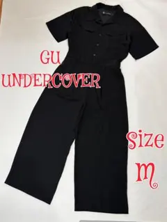 GU UNDERCOVER コラボ　半袖ジャンプスーツ　ブラック　M