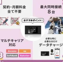 【契約不要】リチャージwifi MR1 モバイルルーター ポケットWi-Fiのサムネイル