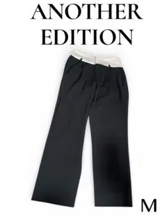 ANOTHER EDITION バイカラー　ハイウエスト　パンツ Mのサムネイル