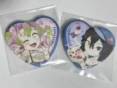 鬼滅の刃 ストロベリーフェスティバル ハート缶バッジ 伊黒小芭内 甘露寺蜜璃