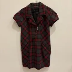 Smork by diva チェック柄 半袖 ジップアップ ワンピースのサムネイル