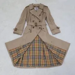 バーバリー　トレンチコート　ベージュ　ノバチェック　ブラウン系　11AB3