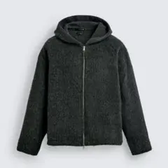 ZARA フェイクファーフーデッドダウン 即完売 ZARA フェイクファーフーデッドダウンパフジャケット ベルト
