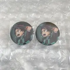 鬼滅の刃 竈門炭治郎 ランダムグリッター缶バッジ 2点セット