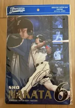 【新品・未使用】中田翔選手 北海道日本ハムファイターズ 下敷き 1枚 公式グッズ