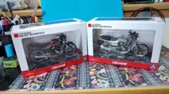 CBX400F 完成品1/12 アラモアナレッド　パールシェルホワイト2台セットのサムネイル