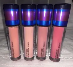 ④MAC イレジスティブリー チャーミング リップガラス　ヌード　4本セット