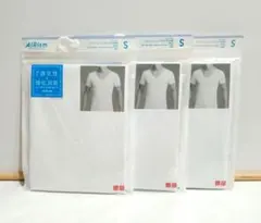 UNIQLO AIRism デオドラントメッシュ VネックT 3枚セット S