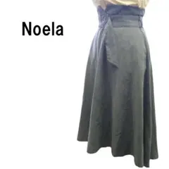 【Noela】ノエラ　フェイクスエード ベルト付きロングスカート