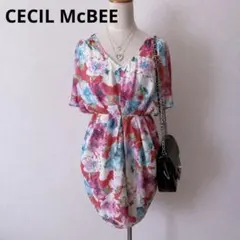 平成ギャル　CECIL McBEE 花柄ミニワンピ　y2k フェミニン　半袖のサムネイル